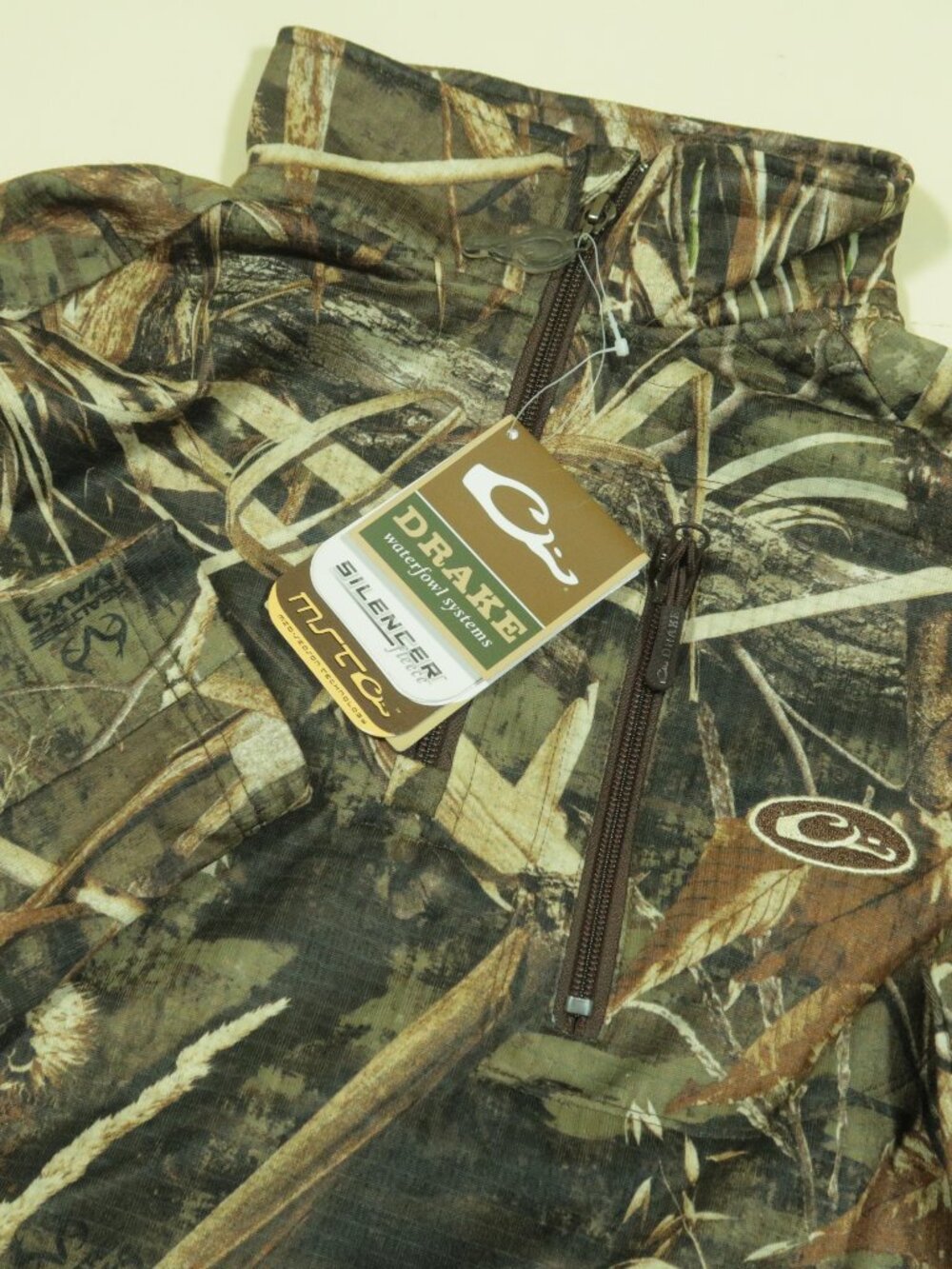Drake Camo Breathelite 1/4 Zip Pullover Mens M Multicolor Realtree Max 5 New